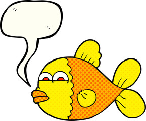 comic book speech bubble cartoon fish