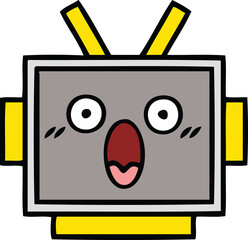 cute cartoon robot head