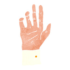 retro cartoon hand reaching