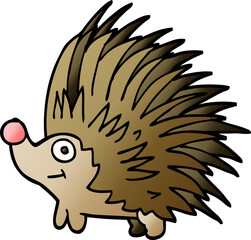 cartoon doodle spiky hedgehog