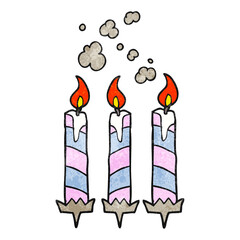texture cartoon birthday cake candles