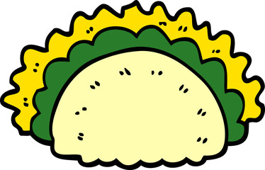 cartoon doodle healthy taco