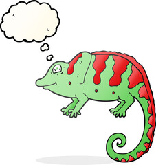 thought bubble cartoon chameleon