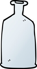 cartoon doodle clear glass bottle