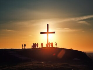 Beautiful Holy Sunset with Gathering II