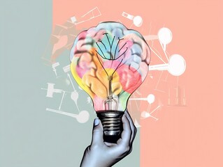 Brain Lightbulb Thinker II