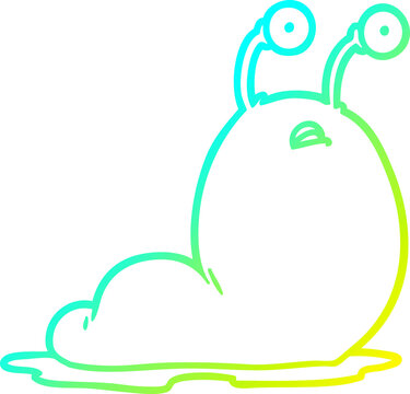 recommend clip art: cold gradient line drawing cartoon slug