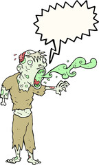 speech bubble cartoon gross zombie