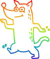 rainbow gradient line drawing cartoon funny dog