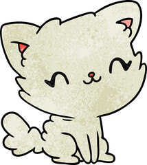 textured cartoon cute kawaii fluffy cat