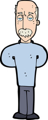 Fototapeta premium cartoon annoyed balding man