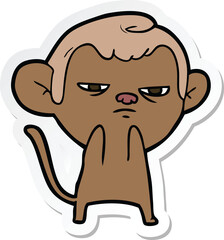 sticker of a cartoon monkey