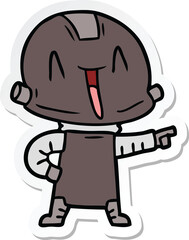 sticker of a cartoon robot