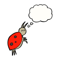 thought bubble cartoon ladybug