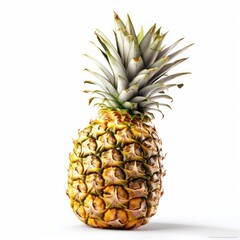 perfect shot of a pineapple isolated on white background