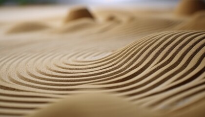 Fototapeta na wymiar line sand made with a zen rake, zen garden lines