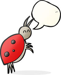 speech bubble cartoon ladybug