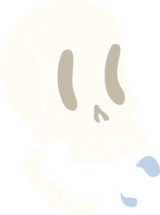 funny cartoon doodle skull