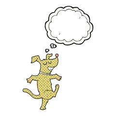 thought bubble cartoon dancing dog