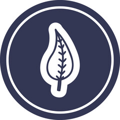 natural leaf circular icon