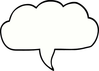 cartoon doodle cloud speech bubble