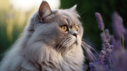 Naklejka na ściany i meble Beautiful Persian Cat. A Portrait of Grace and Adventure.