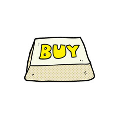 cartoon computer key buy symbol