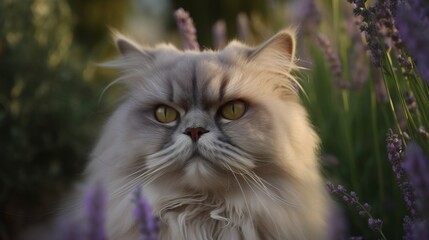 Beautiful Persian Cat. A Portrait of Grace and Adventure.