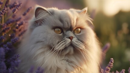 Beautiful Persian Cat. A Portrait of Grace and Adventure.