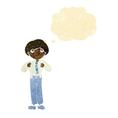 cartoon man wearing braces with thought bubble