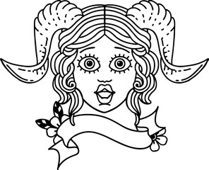 tiefling character face  illustration