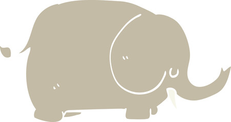 flat color style cartoon elephant