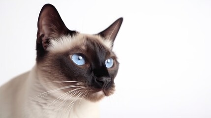 Beautiful Siamese Cat. A Portrait of Grace and Adventure.