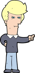 cartoon man pointing