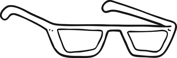 black and white cartoon spectacles