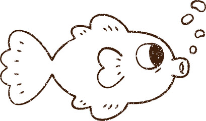 Goldfish Charcoal Drawing