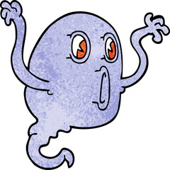 cartoon doodle ghost