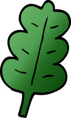 cartoon doodle oak leaf