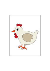 easter card with chicken