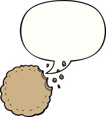 cartoon cookie and speech bubble