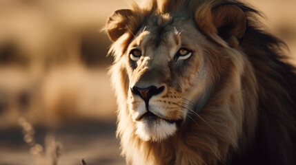 Fototapeta premium Lion, Generative AI, Illustration