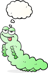 thought bubble cartoon caterpillar