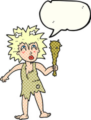 comic book speech bubble cartoon cave woman