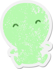 cute little alien grunge sticker