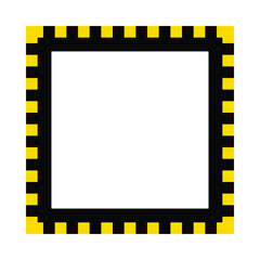 Yellow Black Notched Square Stroke Frame