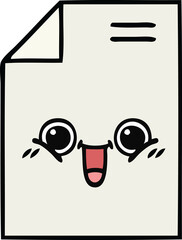 cute cartoon sheet of paper