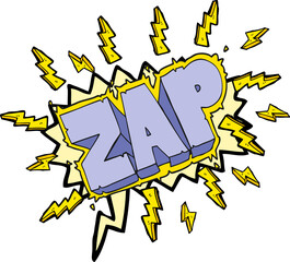speech bubble cartoon zap symbol