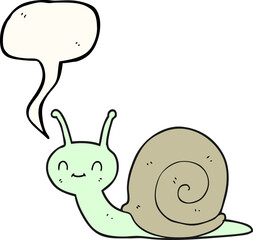 speech bubble cartoon cute snail