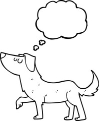 thought bubble cartoon dog