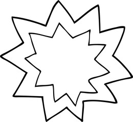 line drawing cartoon explosion flame
